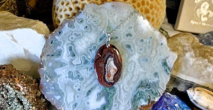 Colliers & Pendentifs reve de bijoux | Agate Crazy-Lace Du Mexique