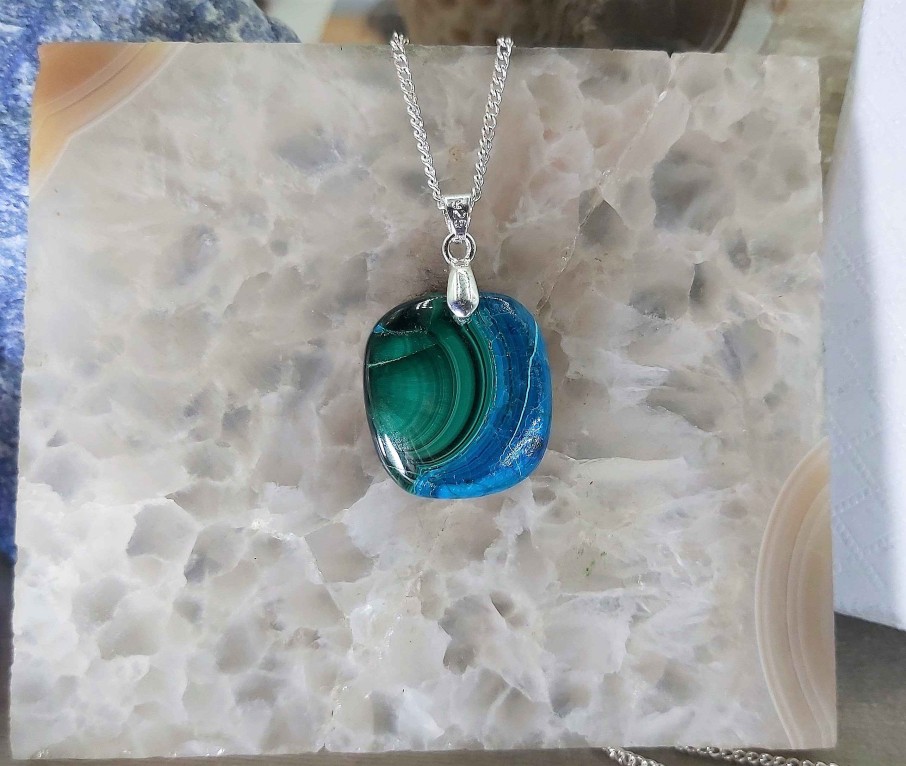 Colliers & Pendentifs reve de bijoux | Jolie Chrysocolle-Malachite