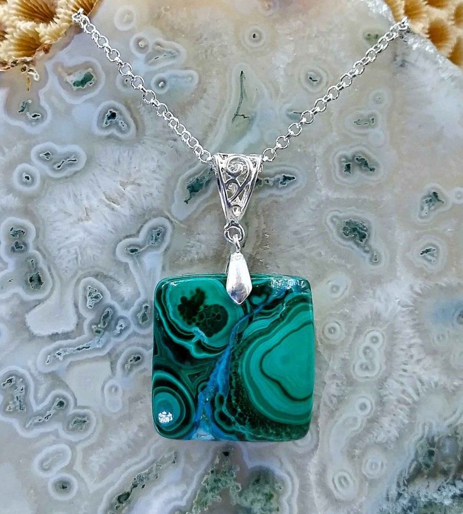 Colliers & Pendentifs reve de bijoux | Chrysocolle-Malachite