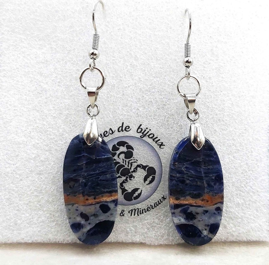 Boucles & Parures reve de bijoux | Boucles D'Oreilles - Sodalite