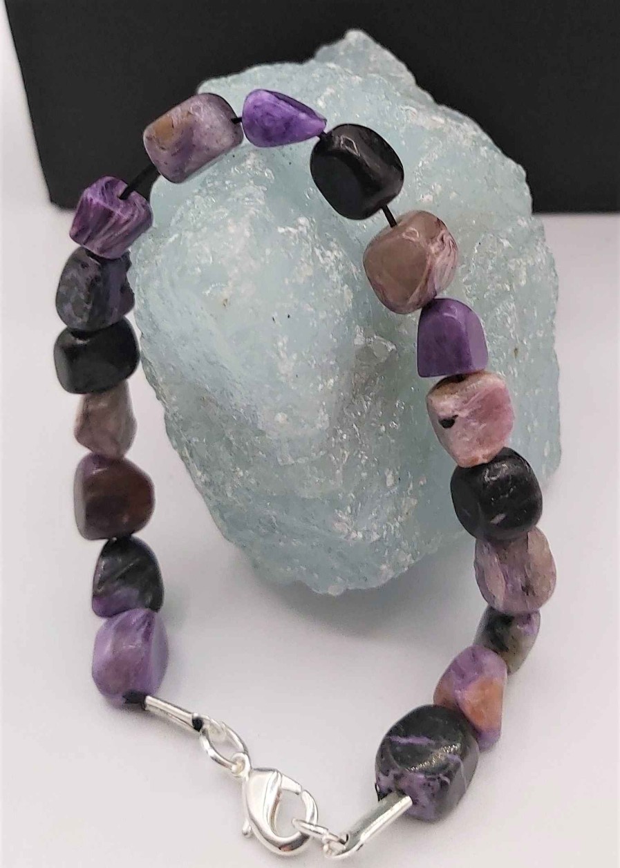 Bracelets reve de bijoux | Bracelet Perles En Pierres Naturelles - Charoite