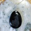 Colliers & Pendentifs reve de bijoux | Agate Noire "Druzy"