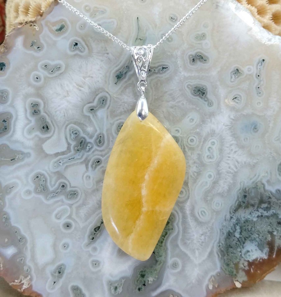 Colliers & Pendentifs reve de bijoux | Calcite Jaune