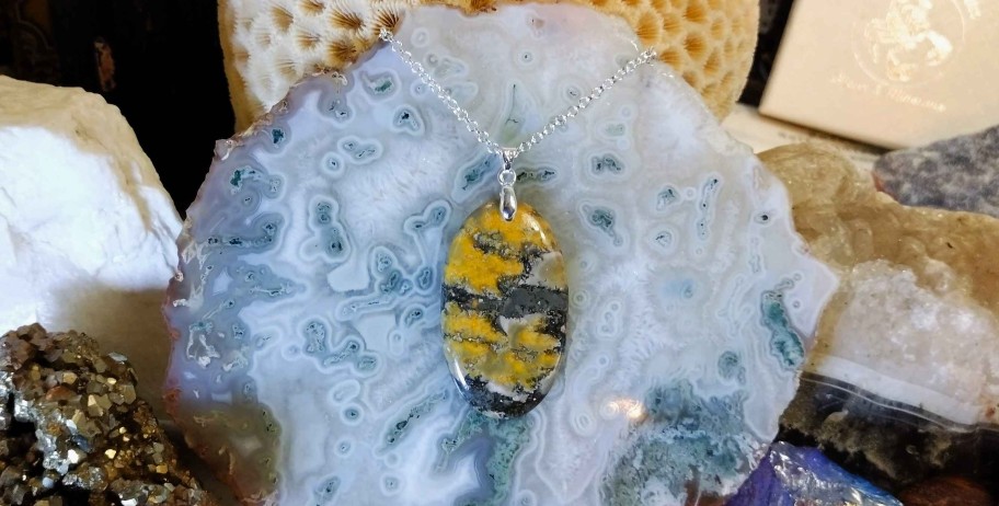 Colliers & Pendentifs reve de bijoux | Jaspe Bumble-Bee