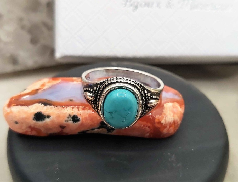 Bagues reve de bijoux | Bague Turquoise Et Argent 925