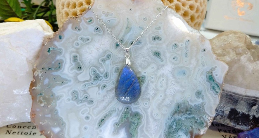 Colliers & Pendentifs reve de bijoux | Labradorite Bleue