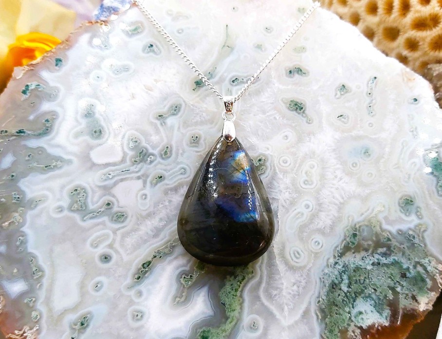 Colliers & Pendentifs reve de bijoux | Tr S Belle Labradorite Bleue