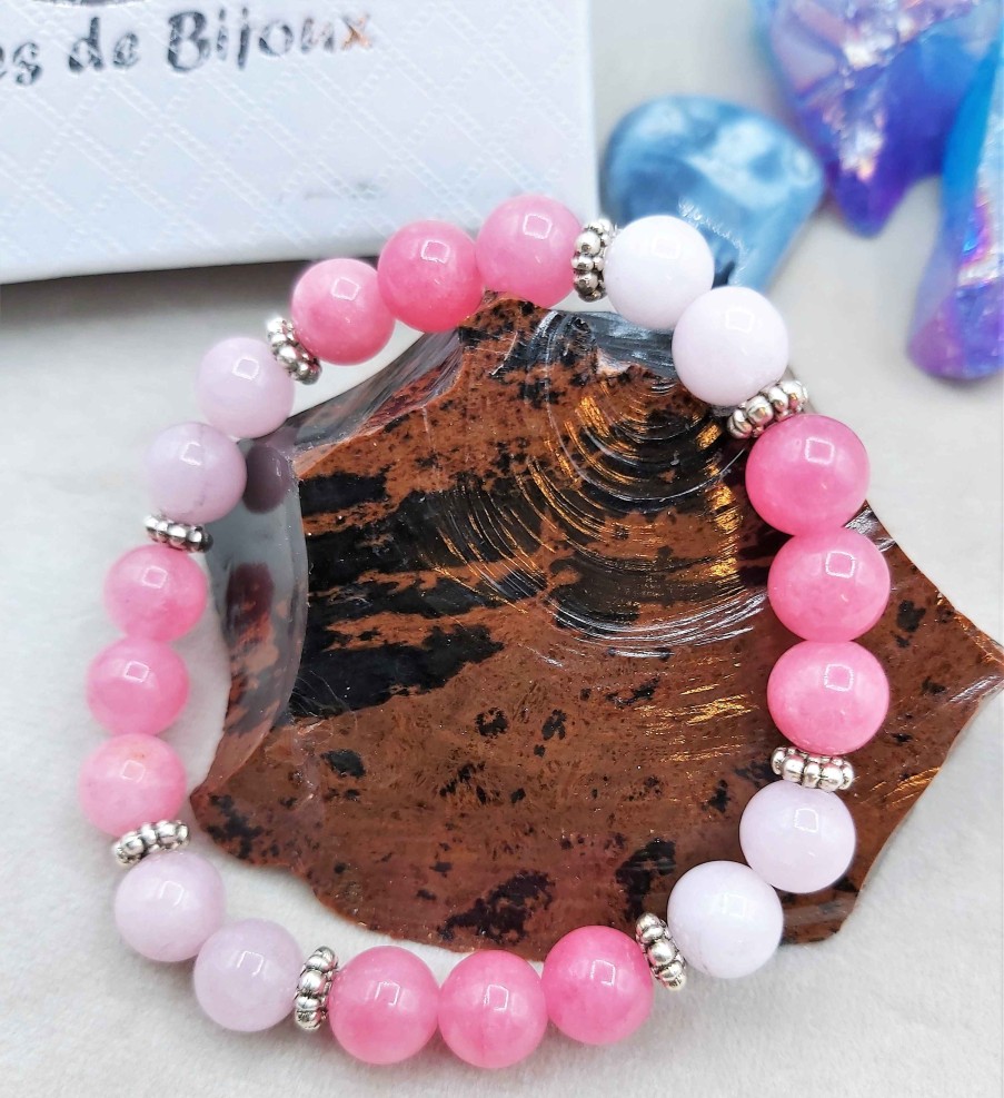 Bracelets reve de bijoux | Bracelet "Harmonie Et Apaisement" - Kunzite Et Rhodochrosite