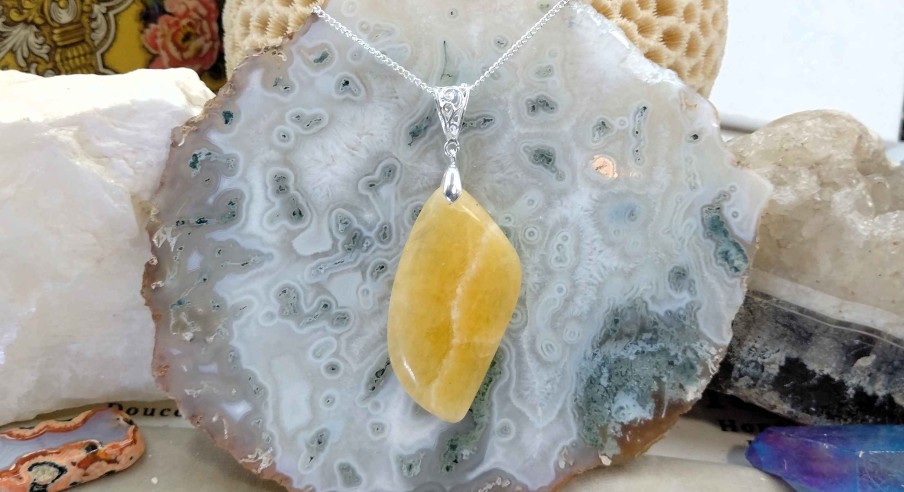 Colliers & Pendentifs reve de bijoux | Calcite Jaune