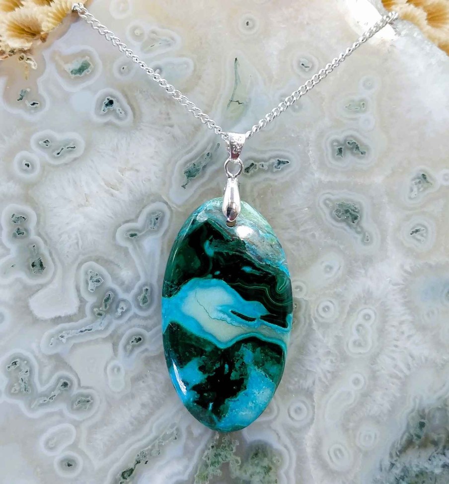 Colliers & Pendentifs reve de bijoux | Chrysocolle-Malachite