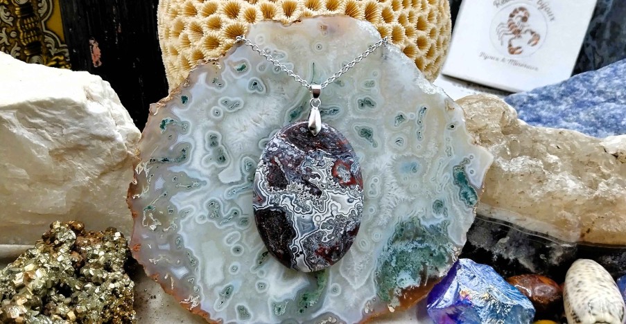 Colliers & Pendentifs reve de bijoux | Agate Crazy-Lace