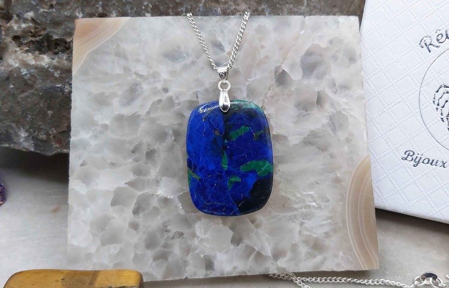 Colliers & Pendentifs reve de bijoux | Merveilleuse Azurite Malachite