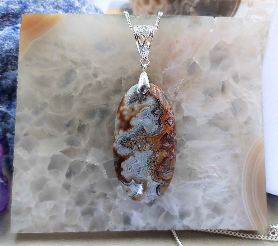 Colliers & Pendentifs reve de bijoux | Superbe Agate Crazy-Lace