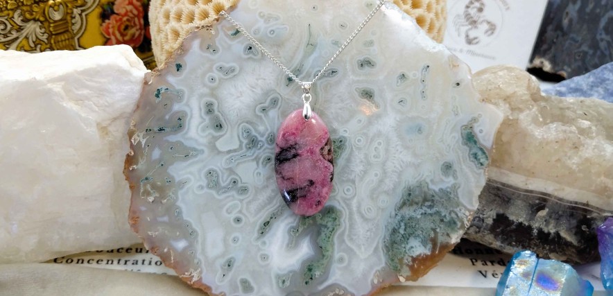 Colliers & Pendentifs reve de bijoux | Rhodonite D'Australie