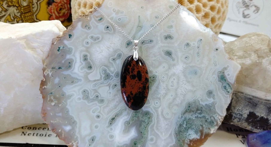 Colliers & Pendentifs reve de bijoux | Obsidienne Acajou (Mahogany)