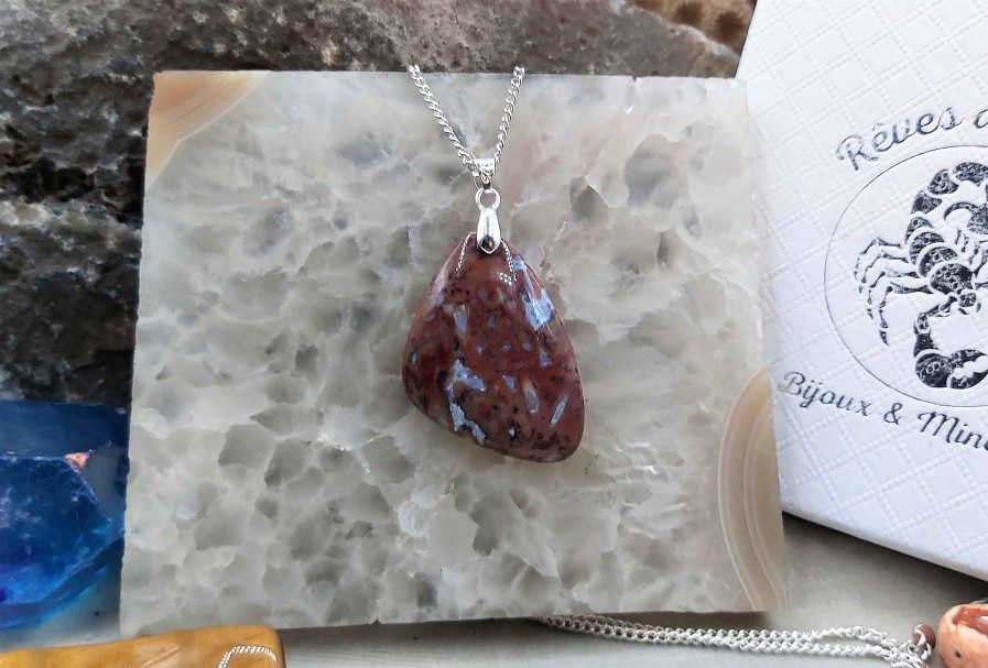 Colliers & Pendentifs reve de bijoux | Superbe Agate Et Calc Doine