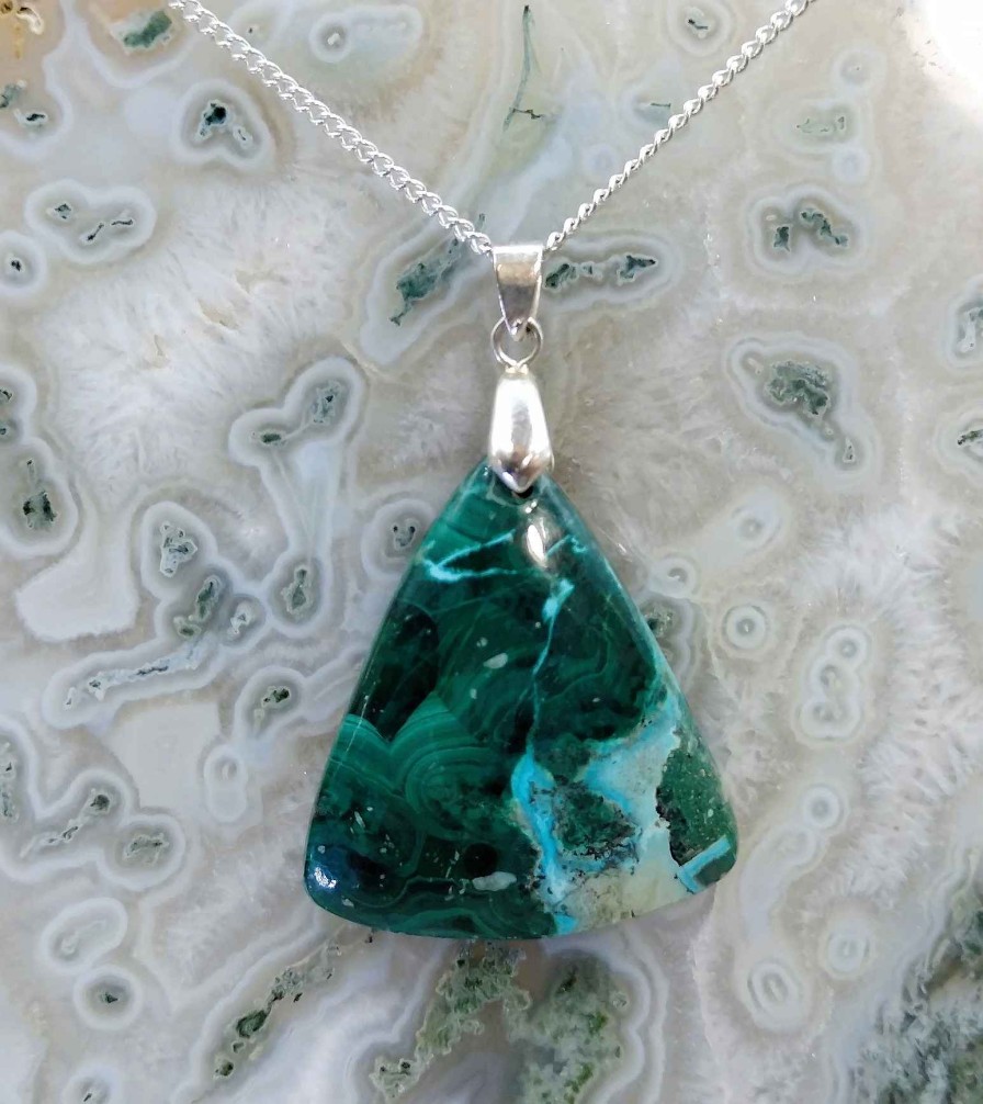 Colliers & Pendentifs reve de bijoux | Malachite Et Chrysocolle