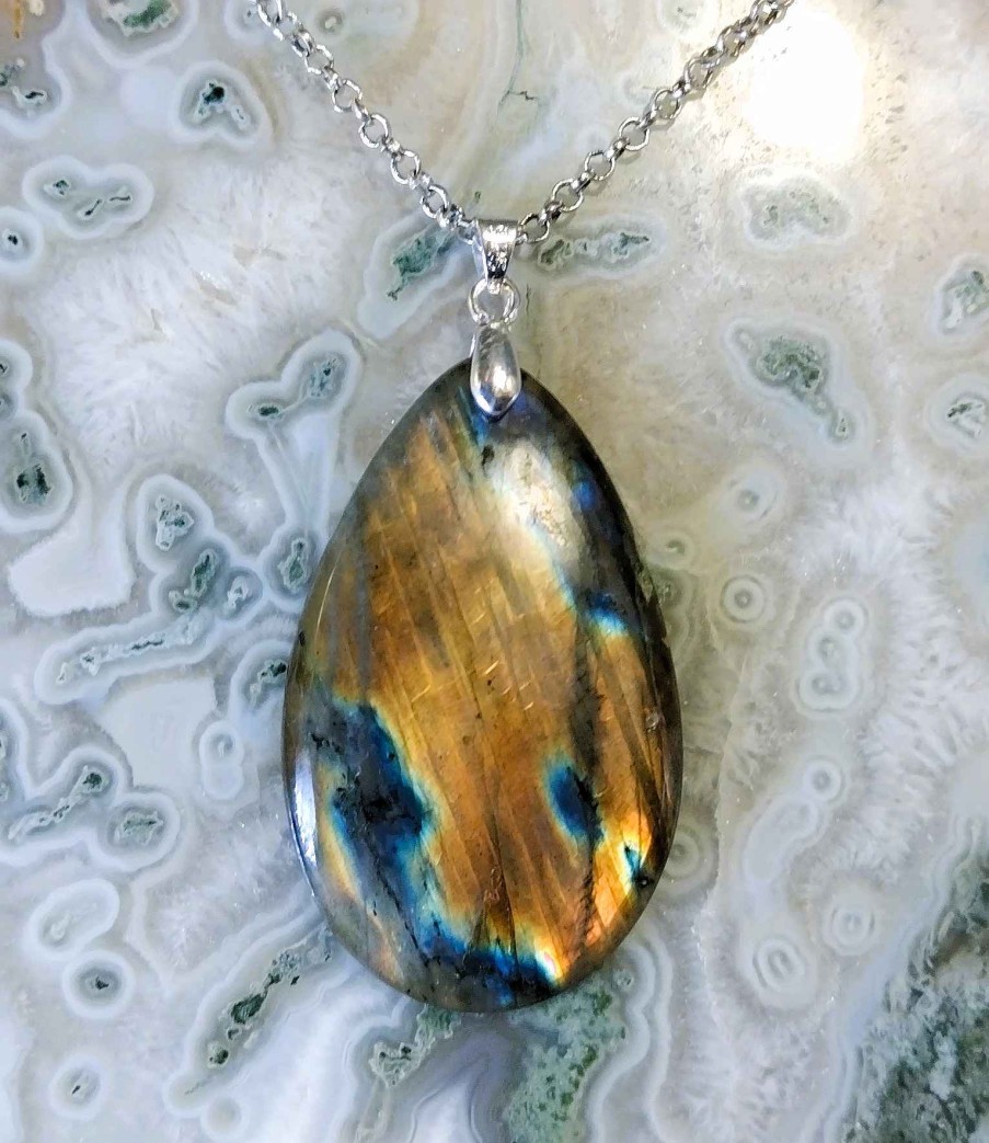 Colliers & Pendentifs reve de bijoux | Labradorite "Multi-Feux"