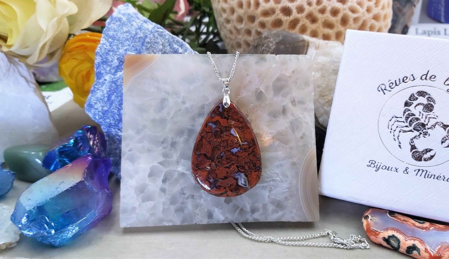 Colliers & Pendentifs reve de bijoux | Grande Agate Du Nouveau-Mexique