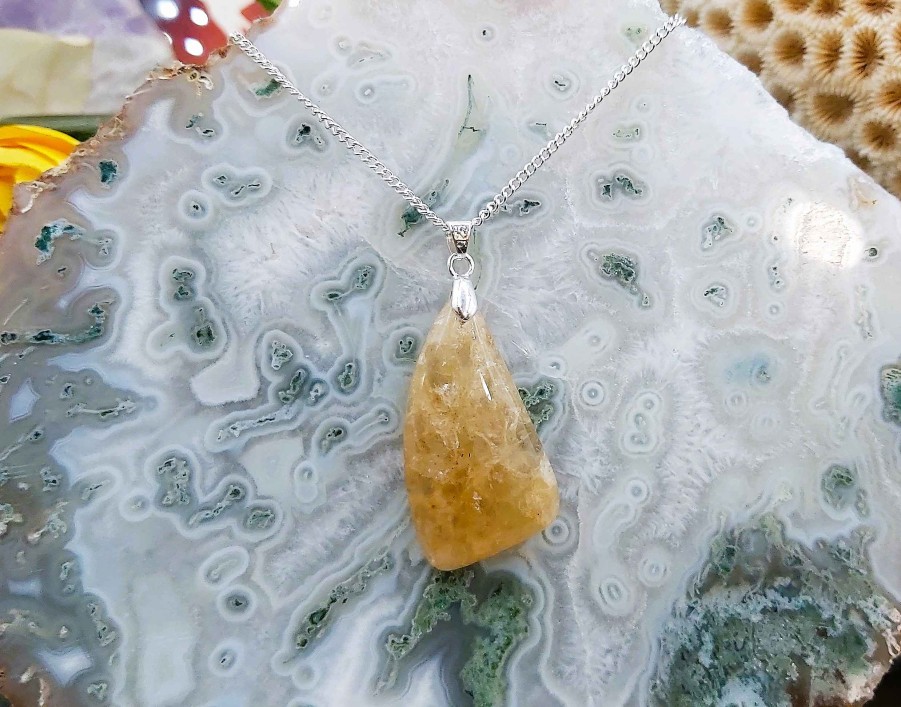 Colliers & Pendentifs reve de bijoux | Tr S Belle Calcite Miel