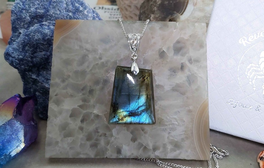 Colliers & Pendentifs reve de bijoux | Tr S Belle Labradorite "Multi-Feux"