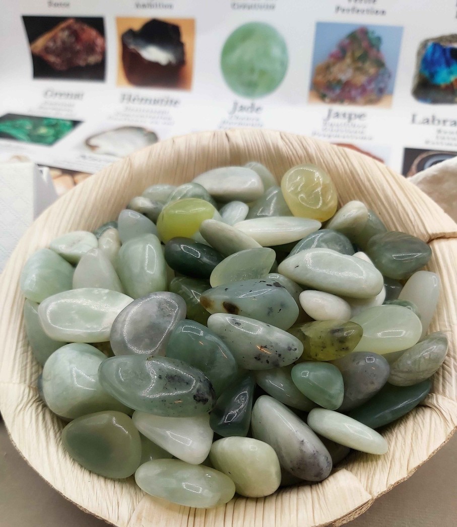 Pierres reve de bijoux | Pierres Roul Es De Jade Naturel Vert