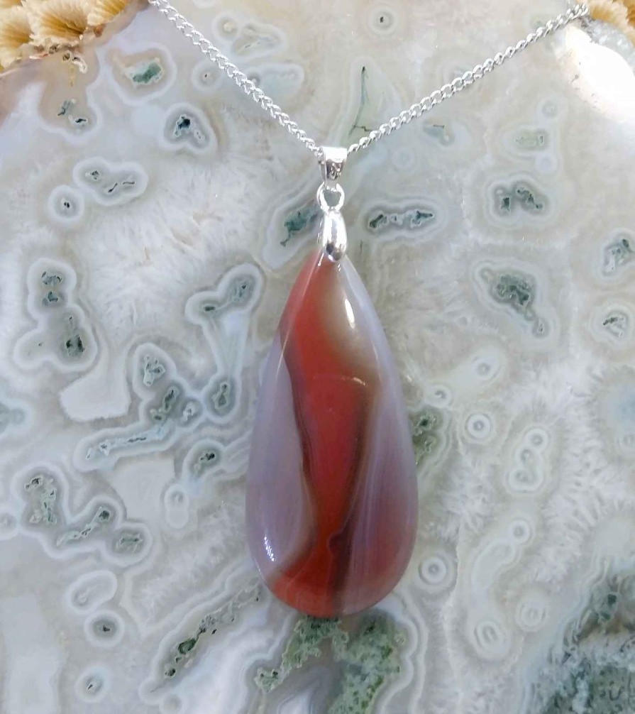 Colliers & Pendentifs reve de bijoux | Agate Du Botswana