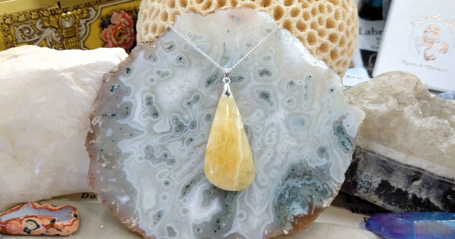 Colliers & Pendentifs reve de bijoux | Calcite Jaune