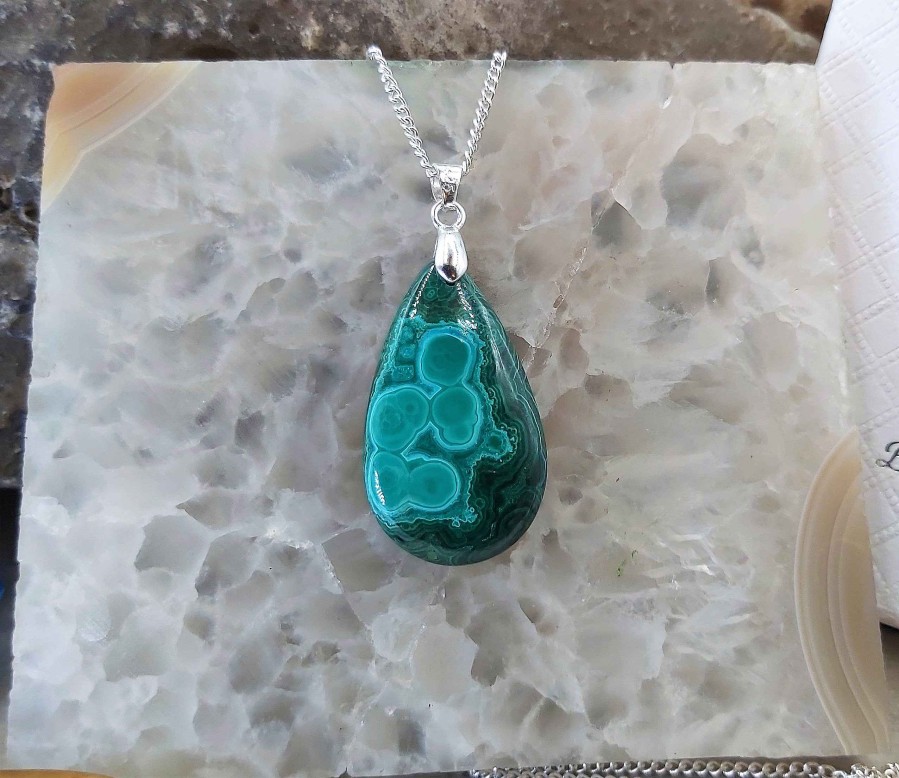 Colliers & Pendentifs reve de bijoux | Tr S Jolie Chrysocolle-Malachite