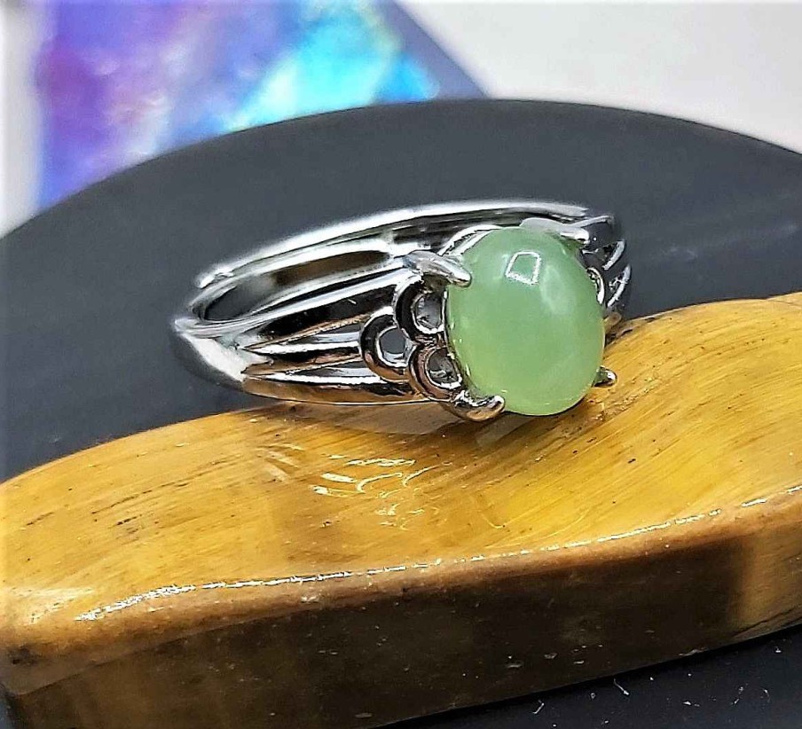 Bagues reve de bijoux | Bague Jade Vert De Birmanie