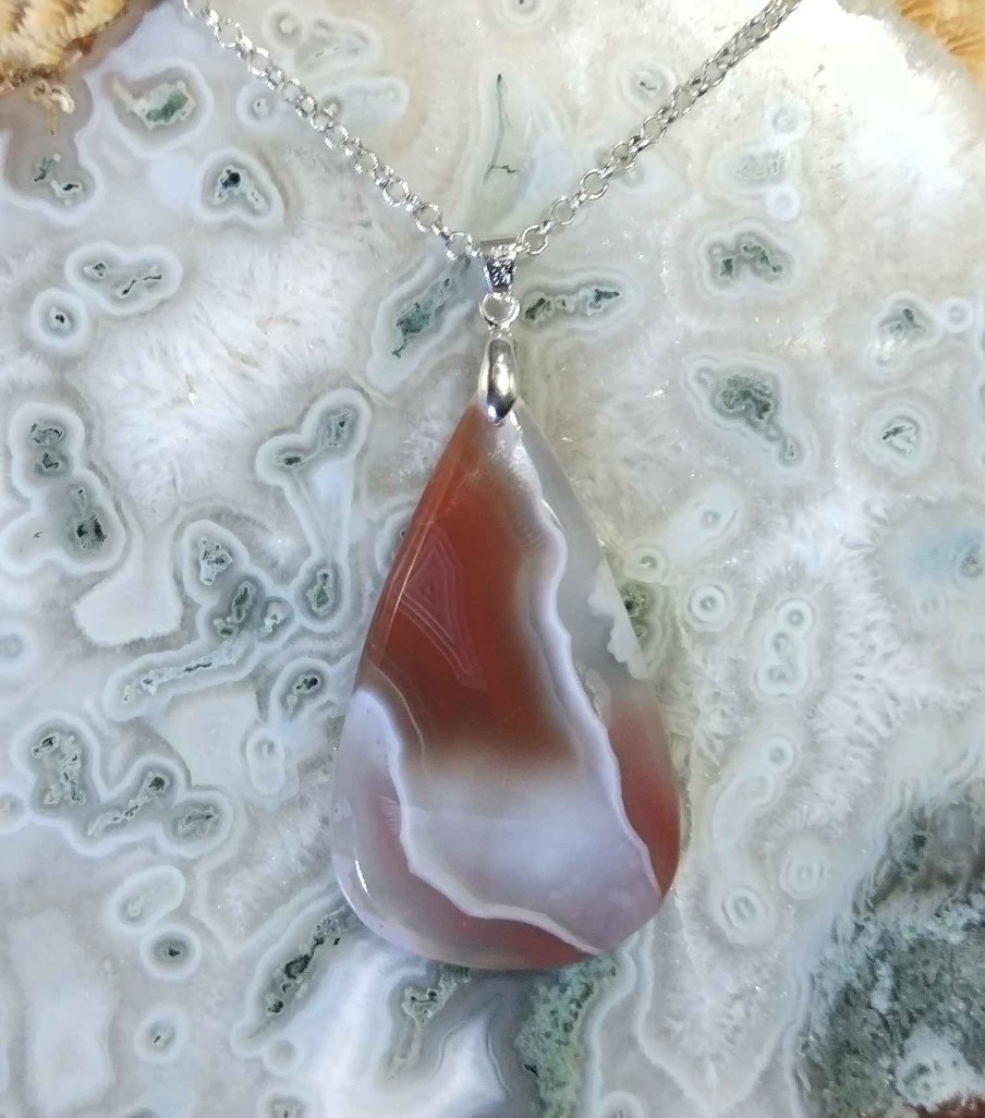 Colliers & Pendentifs reve de bijoux | Agate Du Botswana