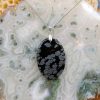 Colliers & Pendentifs reve de bijoux | Grande Obsidienne Flocons De Neige