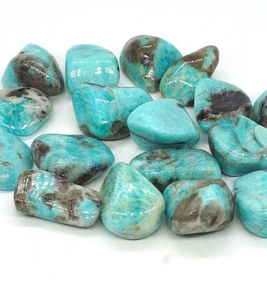 Pierres reve de bijoux | Pierres Roul Es D'Amazonites (Lot De 3 Pierres)