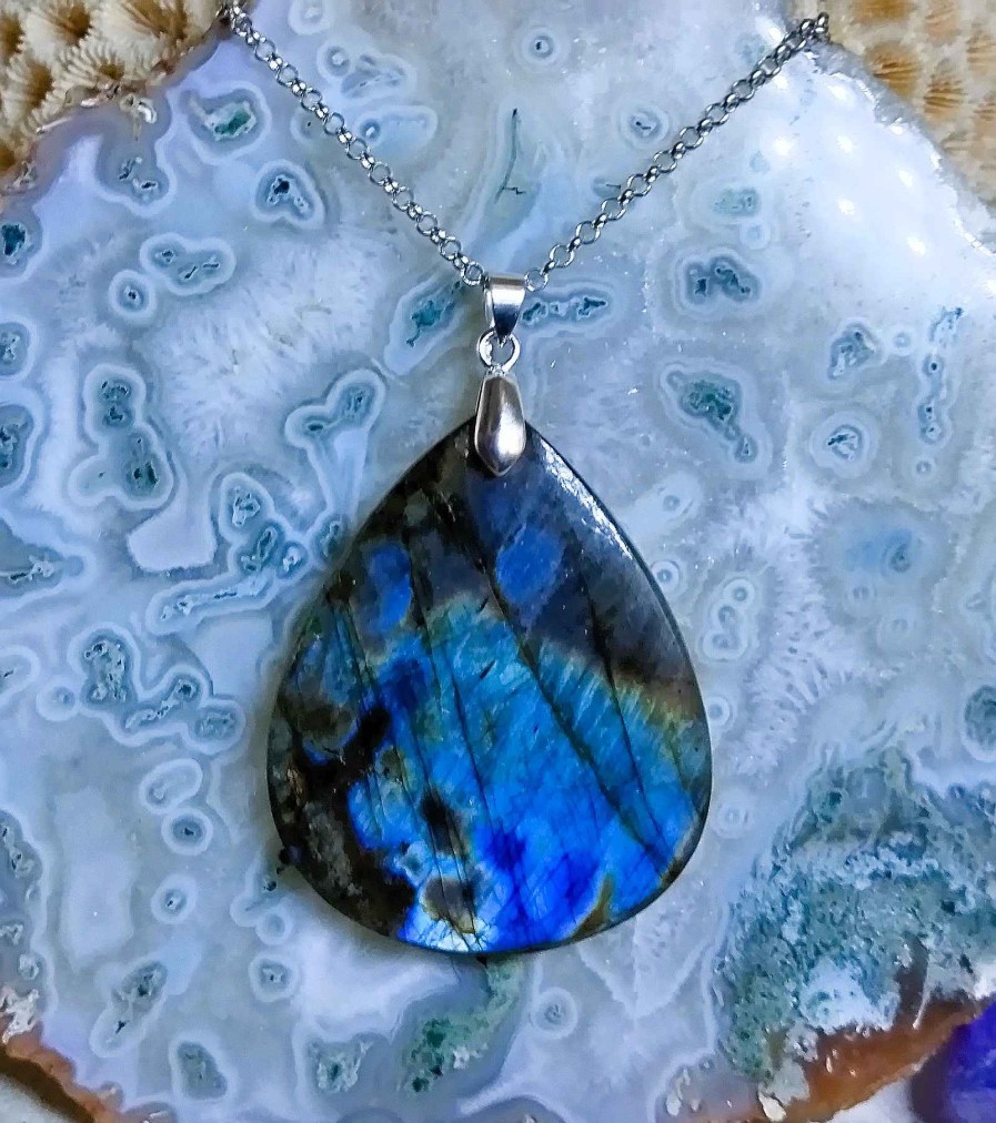 Colliers & Pendentifs reve de bijoux | Labradorite "Multi-Feux"