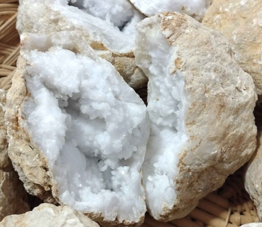 Pierres reve de bijoux | G Odes De Quartz Blanc Du Maroc