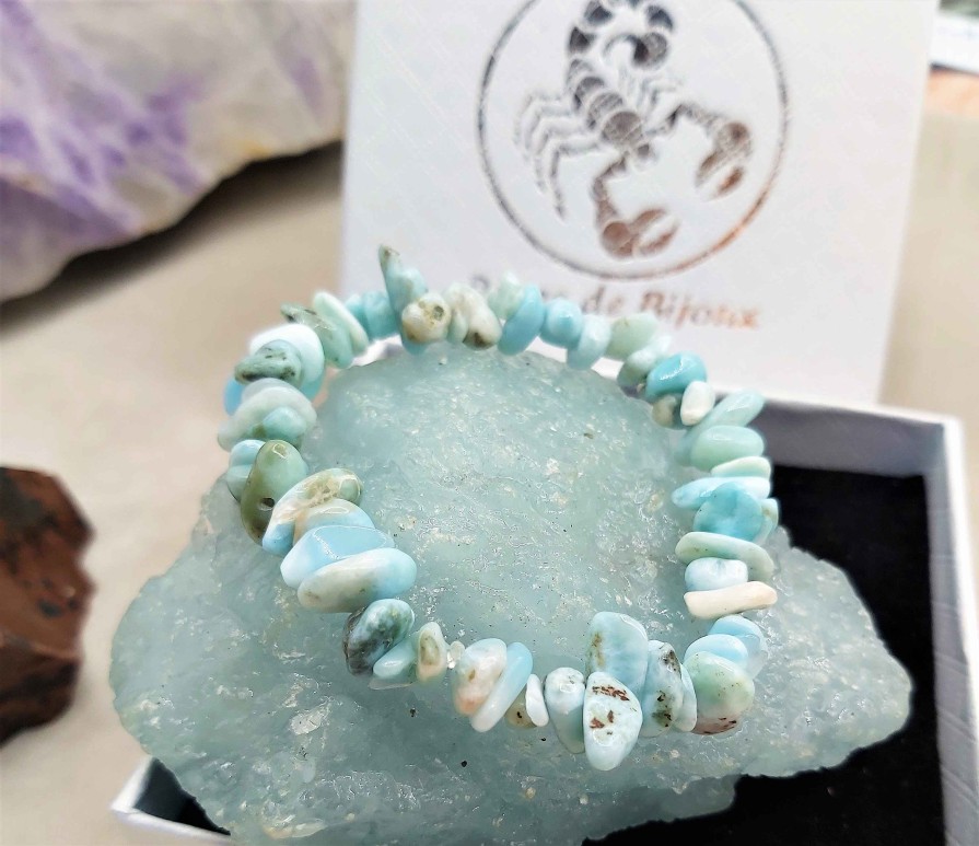 Bracelets reve de bijoux | Bracelet Perles Naturelles De Larimar