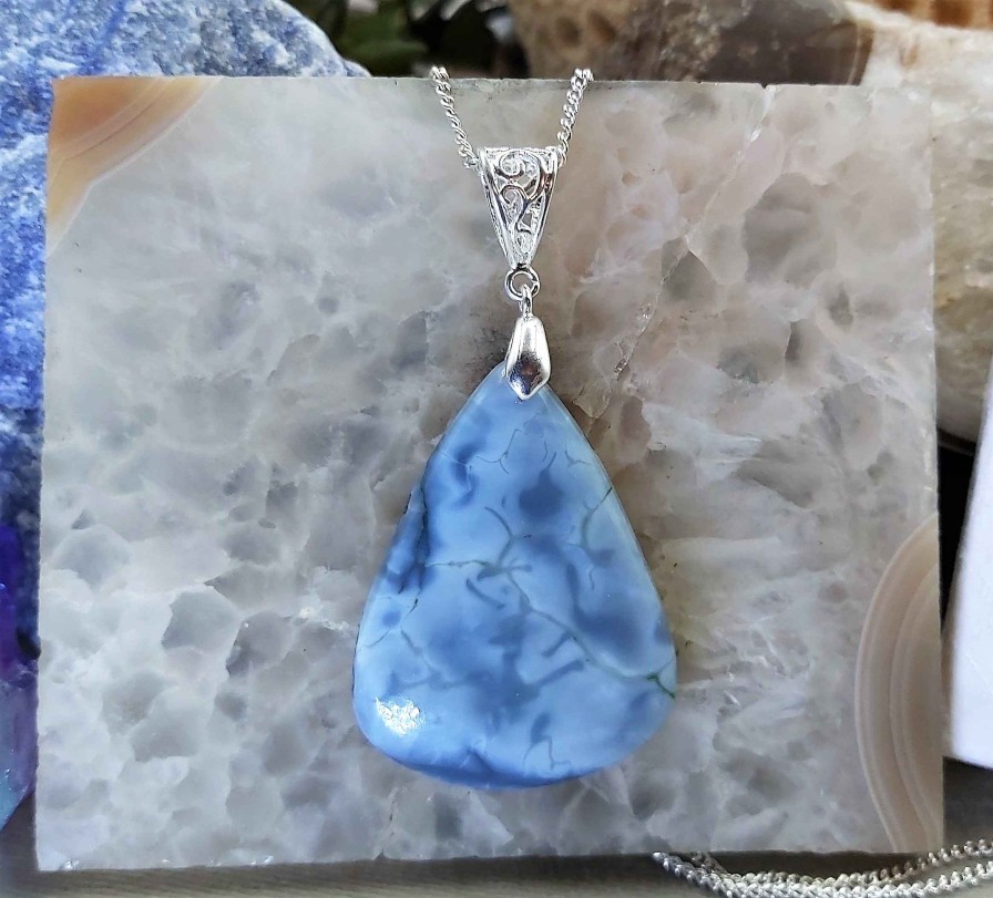 Colliers & Pendentifs reve de bijoux | Fantastique Opale Bleue Owyhee