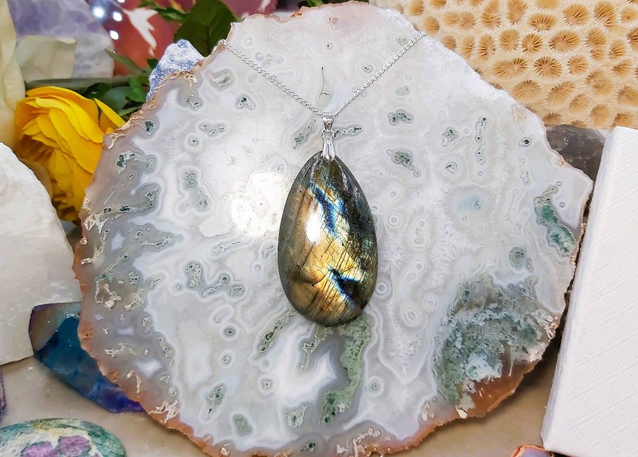 Colliers & Pendentifs reve de bijoux | Fantastique Labradorite "Multi-Feux"