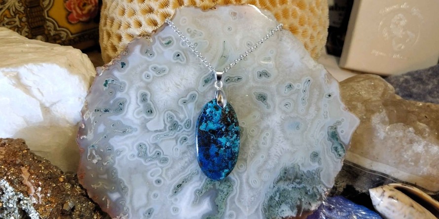 Colliers & Pendentifs reve de bijoux | Shattuckite Et Chrysocolle