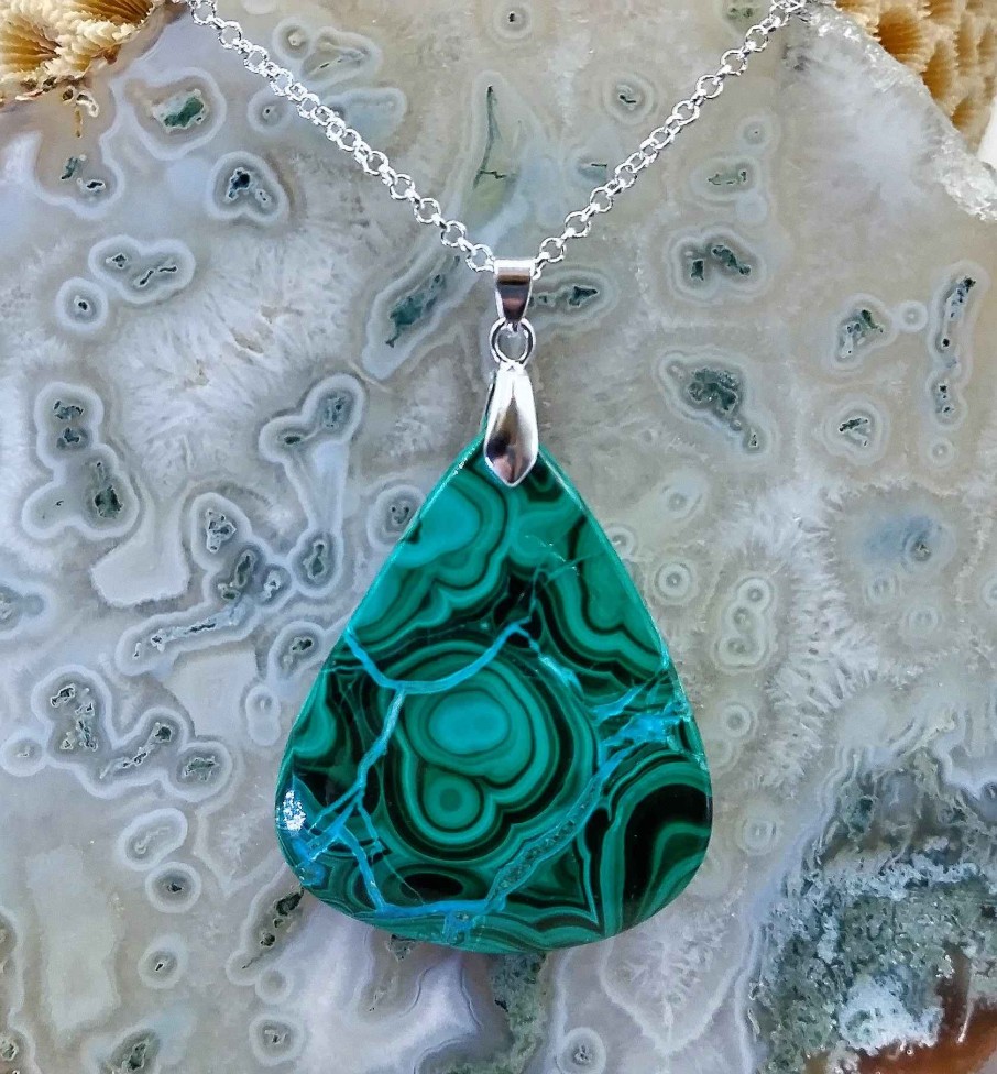 Colliers & Pendentifs reve de bijoux | Chrysocolle-Malachite