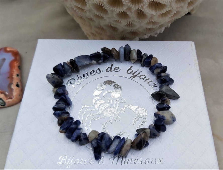 Bracelets reve de bijoux | Bracelet Perles Naturelles De Sodalite