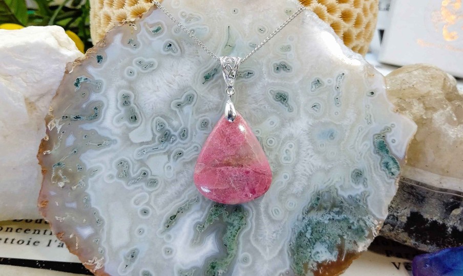 Colliers & Pendentifs reve de bijoux | Rhodonite D'Australie