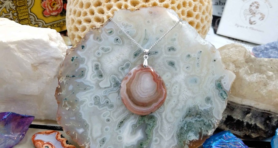 Colliers & Pendentifs reve de bijoux | Agate Du Botswana