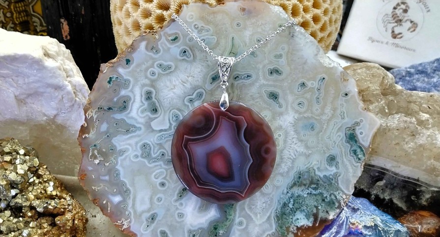 Colliers & Pendentifs reve de bijoux | Agate Du Botswana