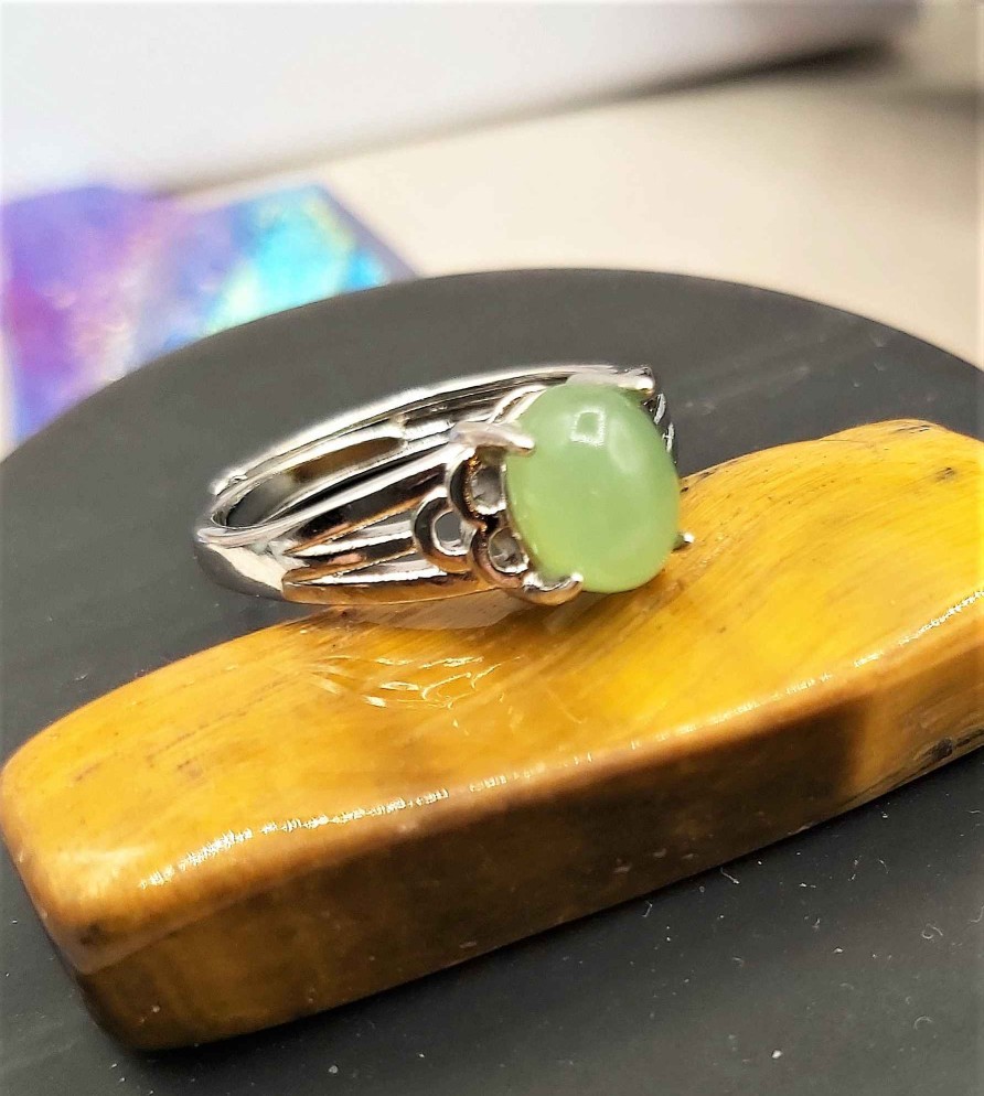 Bagues reve de bijoux | Bague Jade Vert De Birmanie