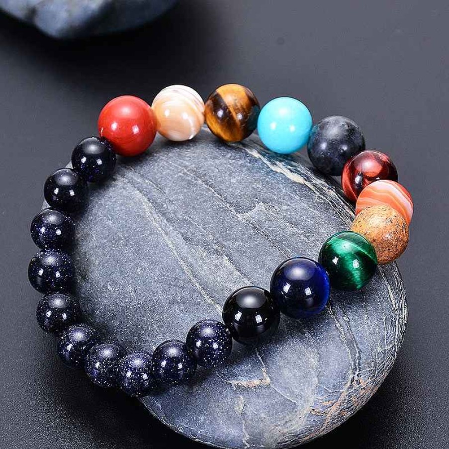 Bracelets reve de bijoux | Bracelet Perles Naturelles "9 Plan Tes"