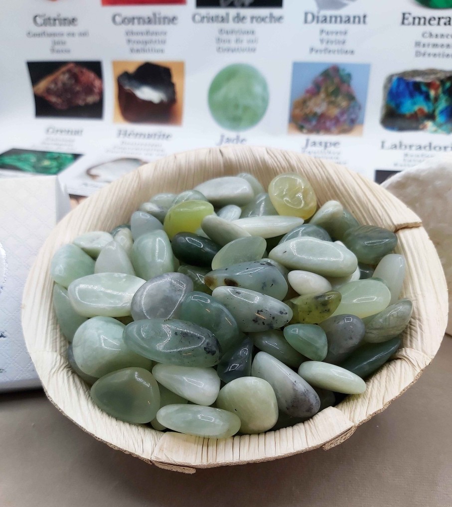 Pierres reve de bijoux | Pierres Roul Es De Jade Naturel Vert