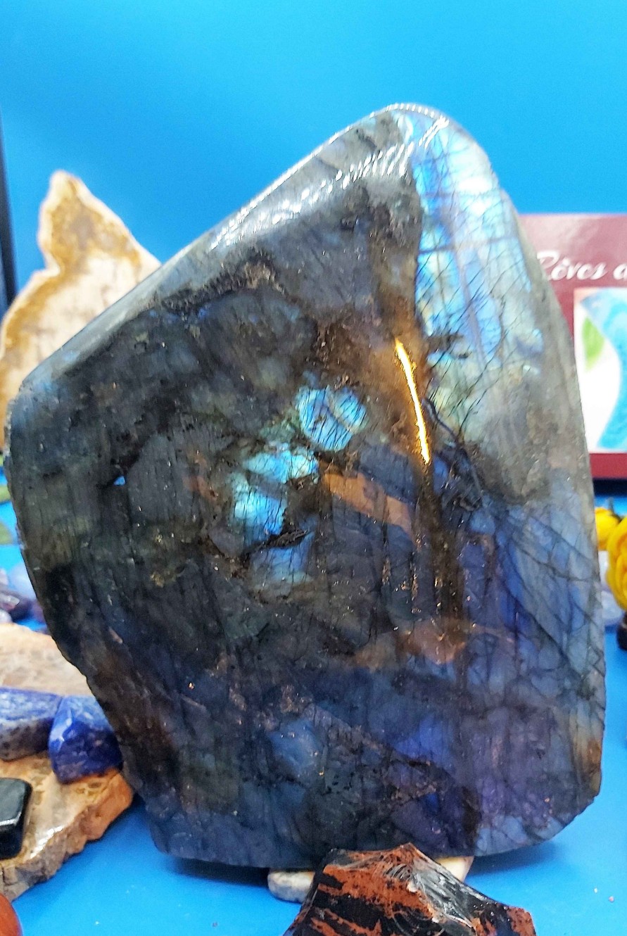 Pierres reve de bijoux | Exceptionnel Menhir De Labradorite Bleue