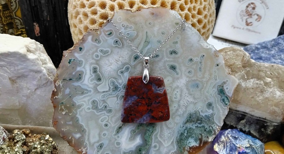 Colliers & Pendentifs reve de bijoux | Agate Corail Du Nouveau-Mexique