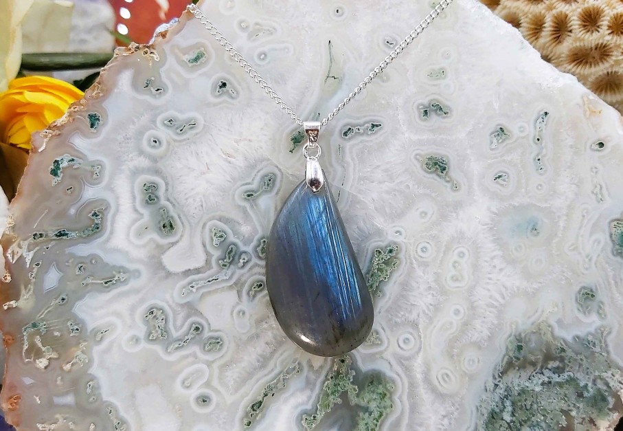 Colliers & Pendentifs reve de bijoux | Magnifique Labradorite Bleue